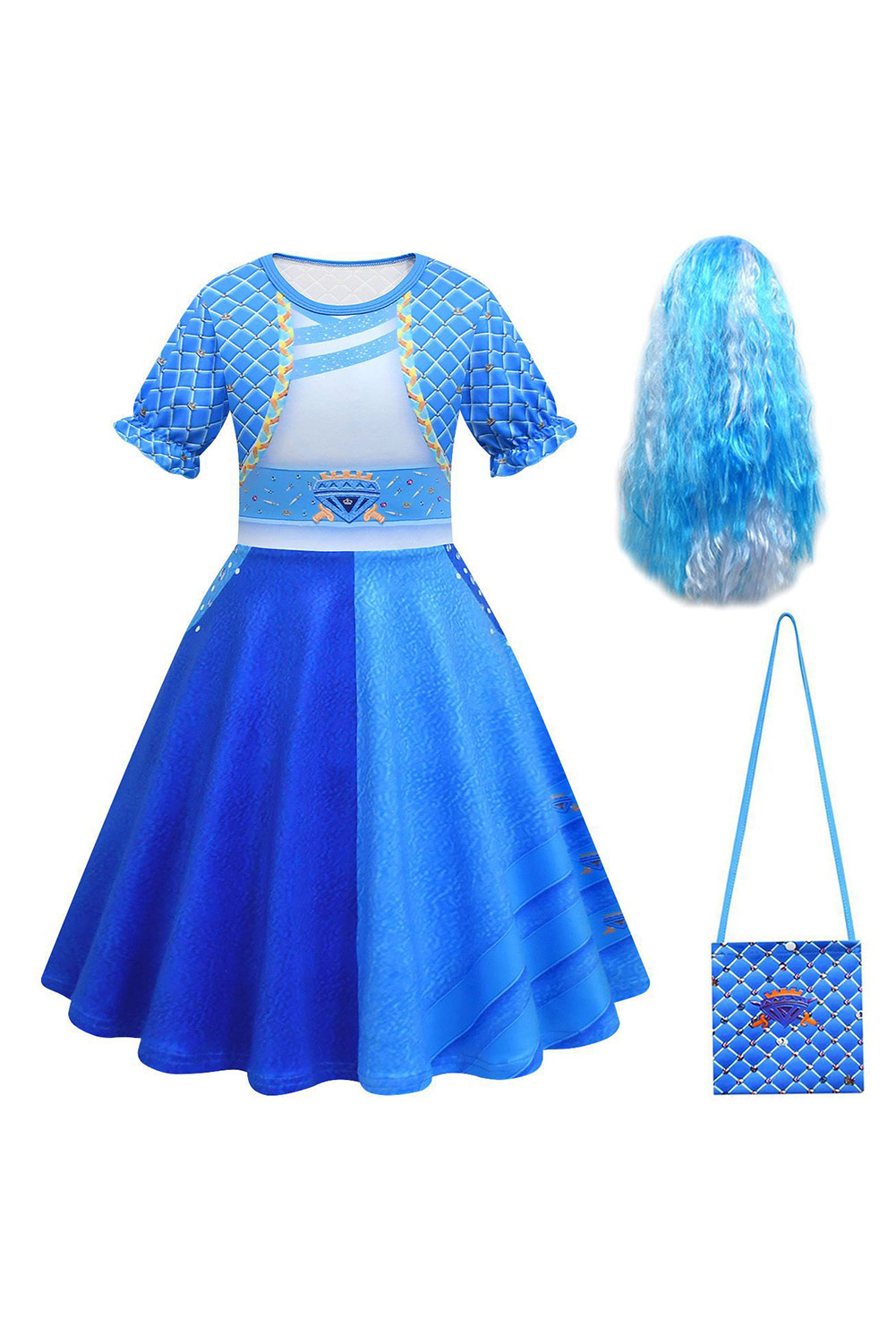 Descendants: The Rise of Red Kids Girls Chloe Outfits Set Halloween Carnival Suit Cosplay Costume