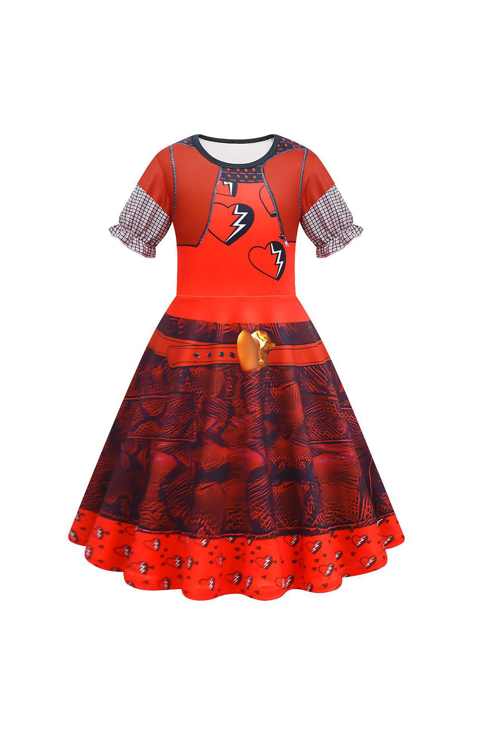Descendants: The Rise of Red Kids Girls Red Outfits Set Halloween Carnival Suit Cosplay Costume