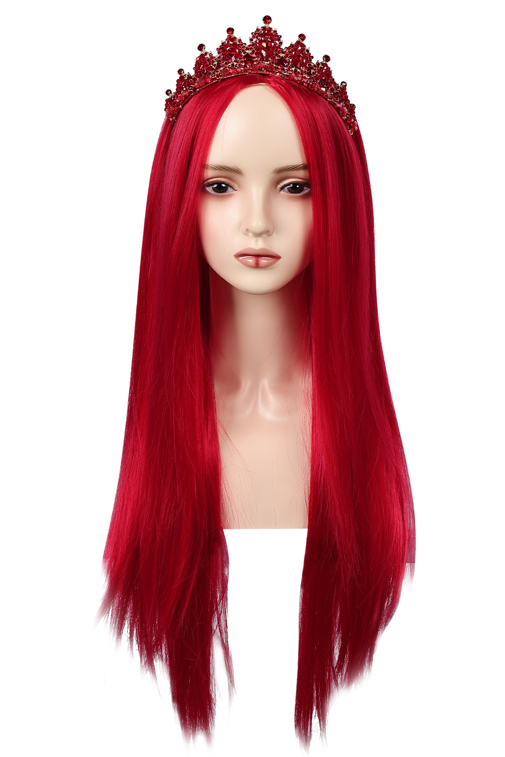Descendants: The Rise of Red Queen of Hearts Cosplay Wig Heat Resistant Synthetic Hair Halloween Costume Accessories