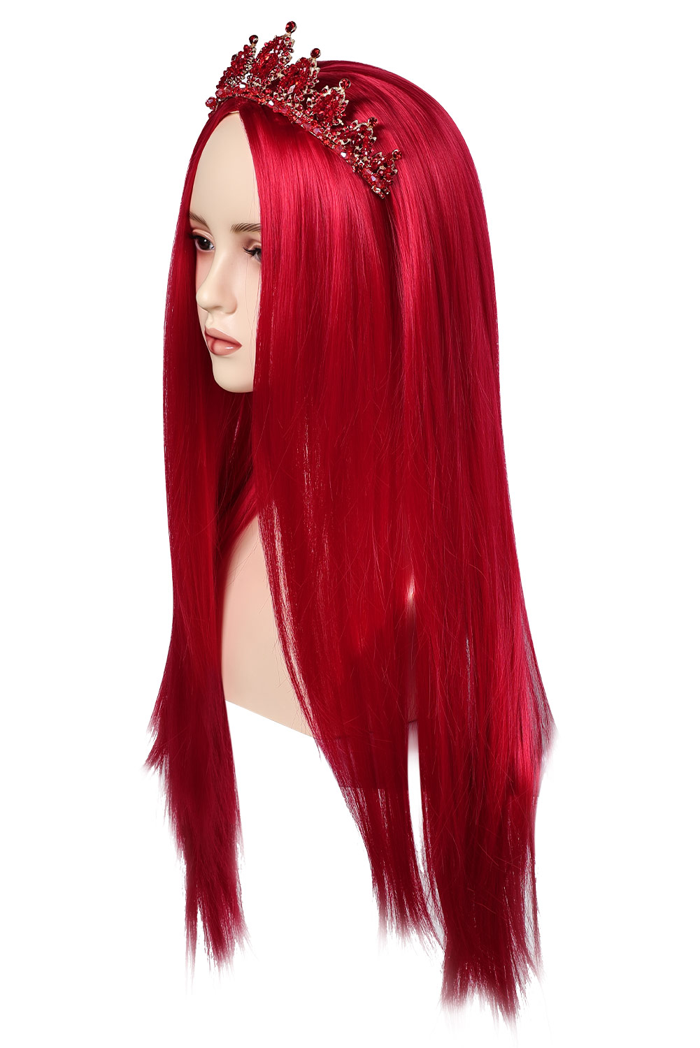 Descendants: The Rise of Red Queen of Hearts Cosplay Wig Heat Resistant Synthetic Hair Halloween Costume Accessories