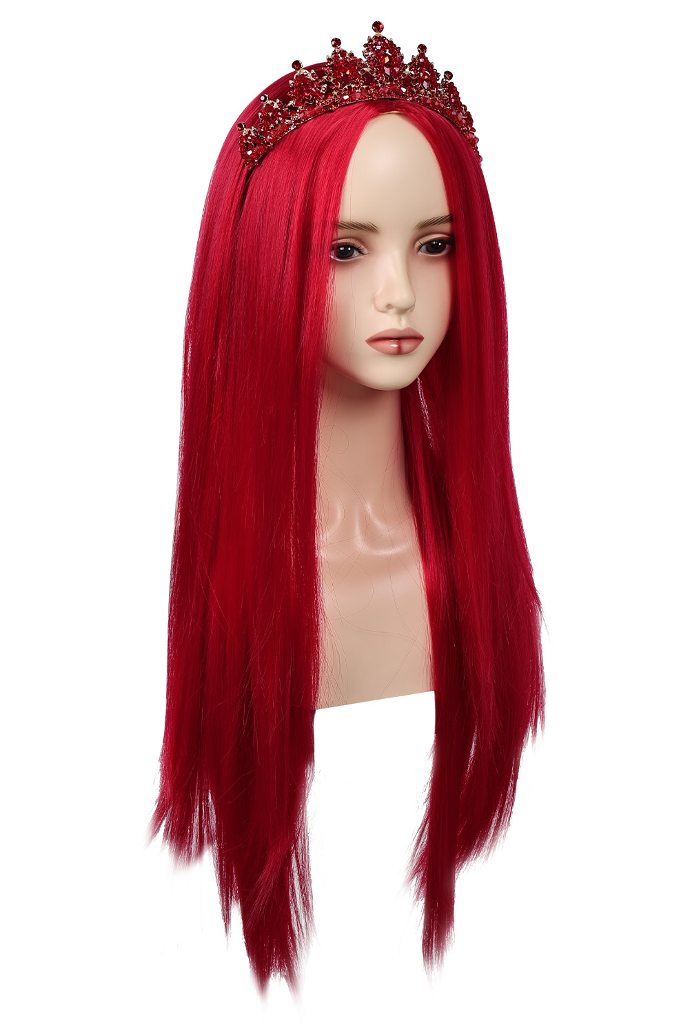 Descendants: The Rise of Red Queen of Hearts Cosplay Wig Heat Resistant Synthetic Hair Halloween Costume Accessories