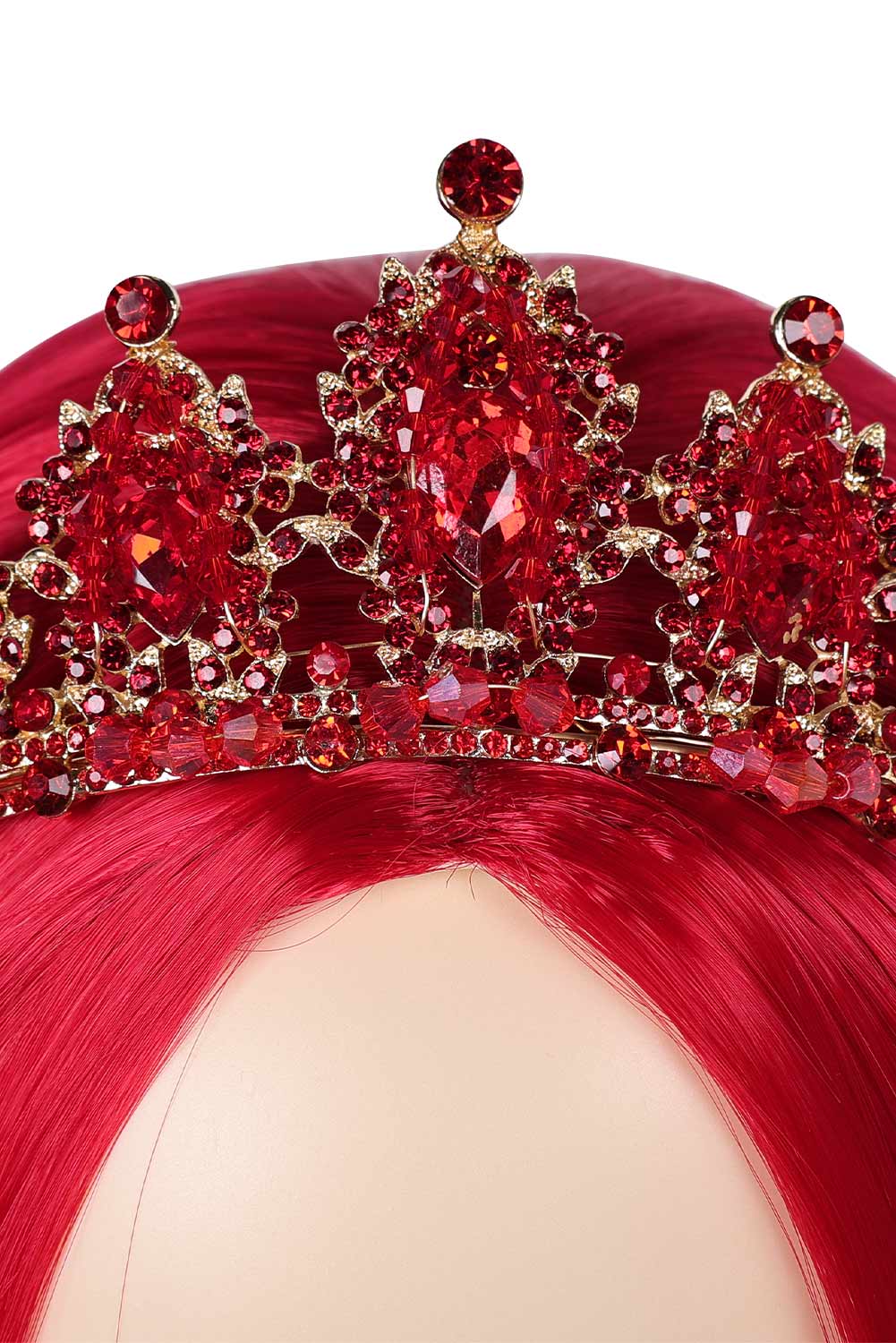 Descendants: The Rise of Red Queen of Hearts Cosplay Wig Heat Resistant Synthetic Hair Halloween Costume Accessories