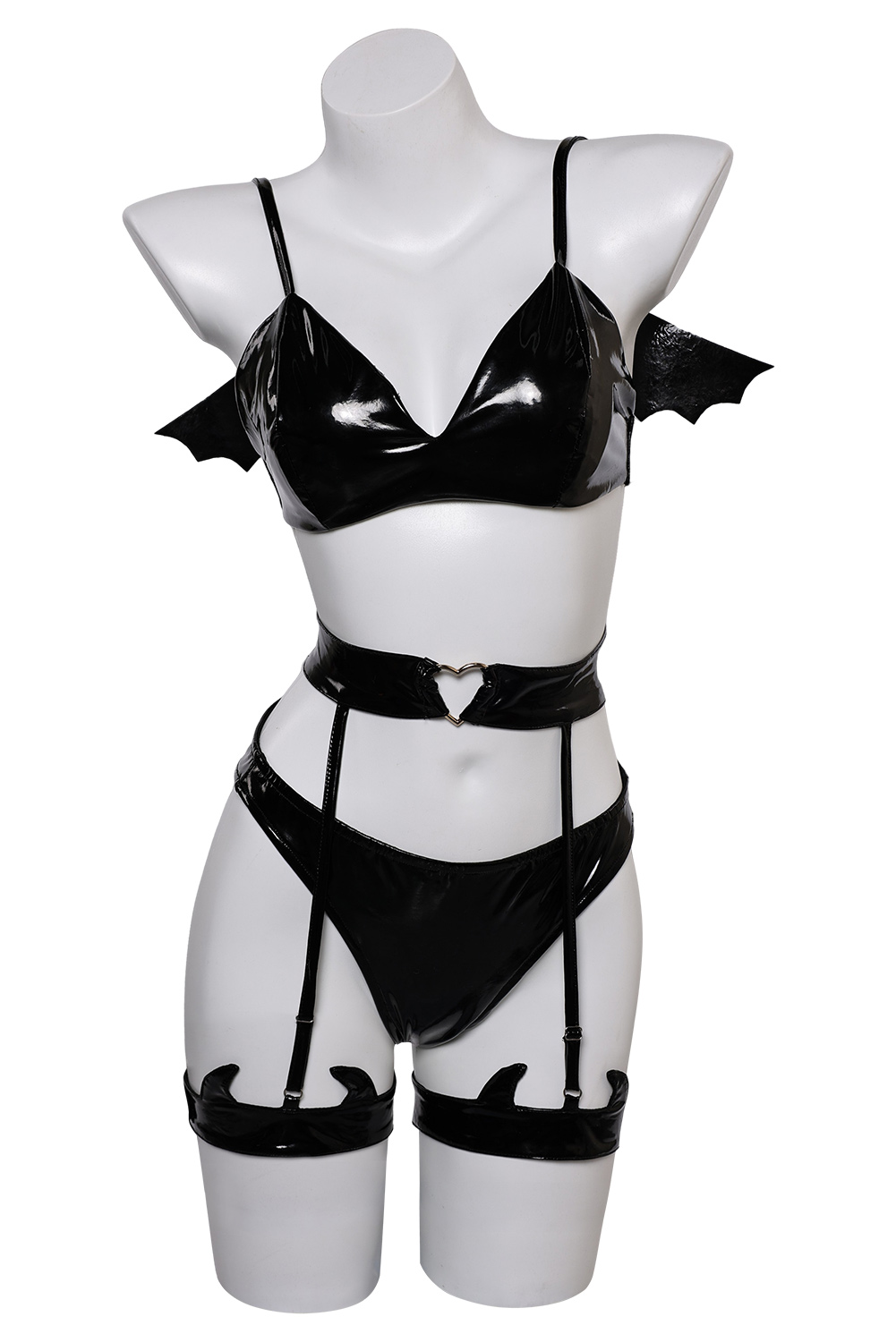 Devil Bat 3 Piece Sexy Bikinis Set Lingerie for Women Outfits Halloween Carnival Suit Cosplay Costume Original Design