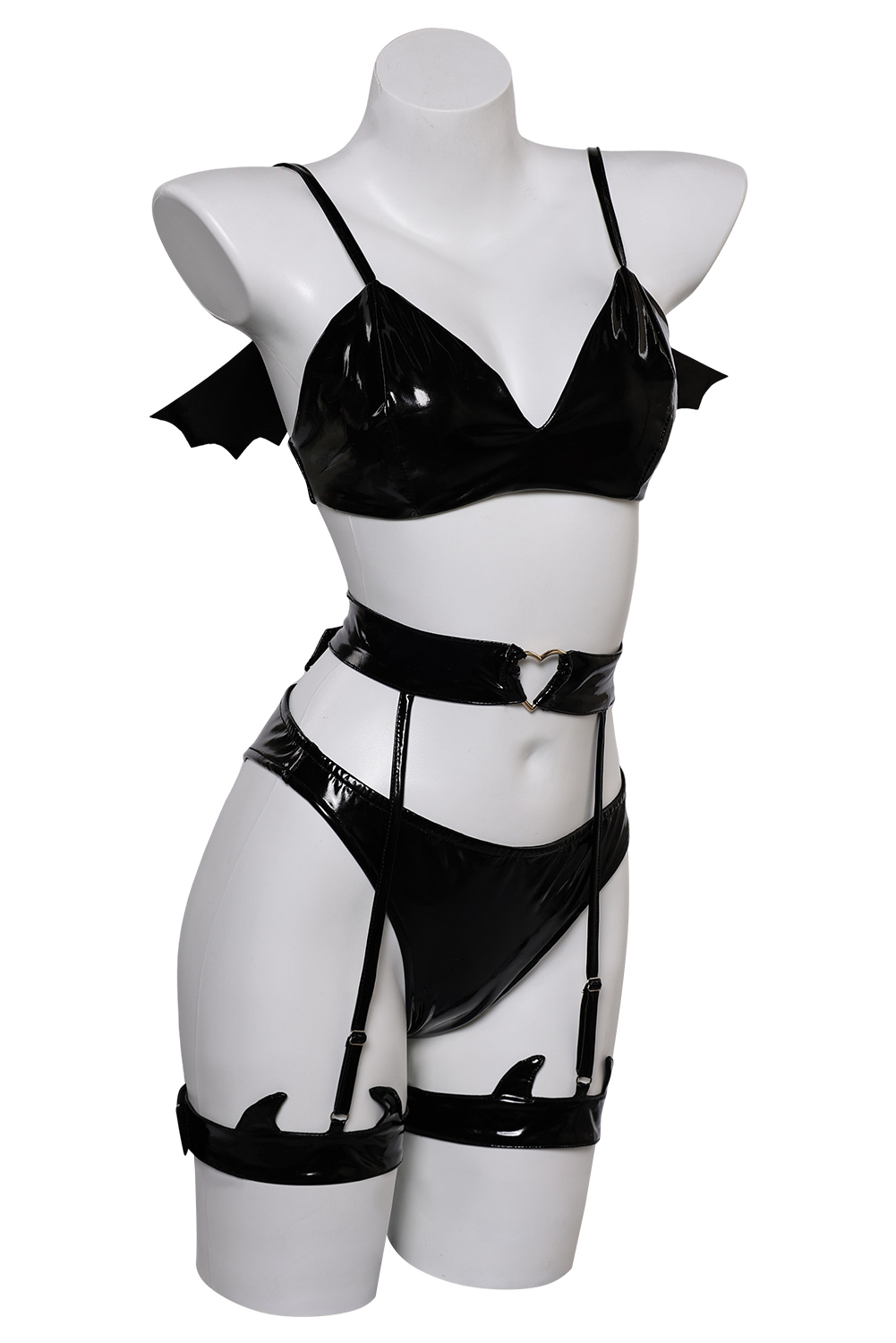 Devil Bat 3 Piece Sexy Bikinis Set Lingerie for Women Outfits Halloween Carnival Suit Cosplay Costume Original Design