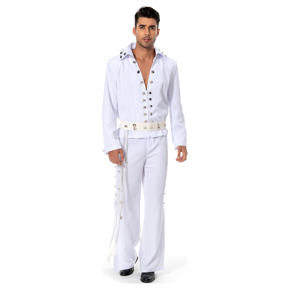 Elvis Aron Presley Cosplay Costume Festival Christmas Carnival Party Outfit