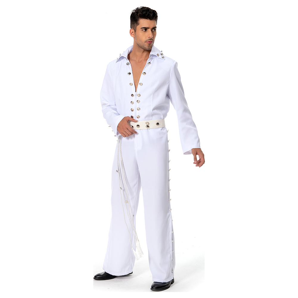 Elvis Aron Presley Cosplay Costume Festival Christmas Carnival Party Outfit
