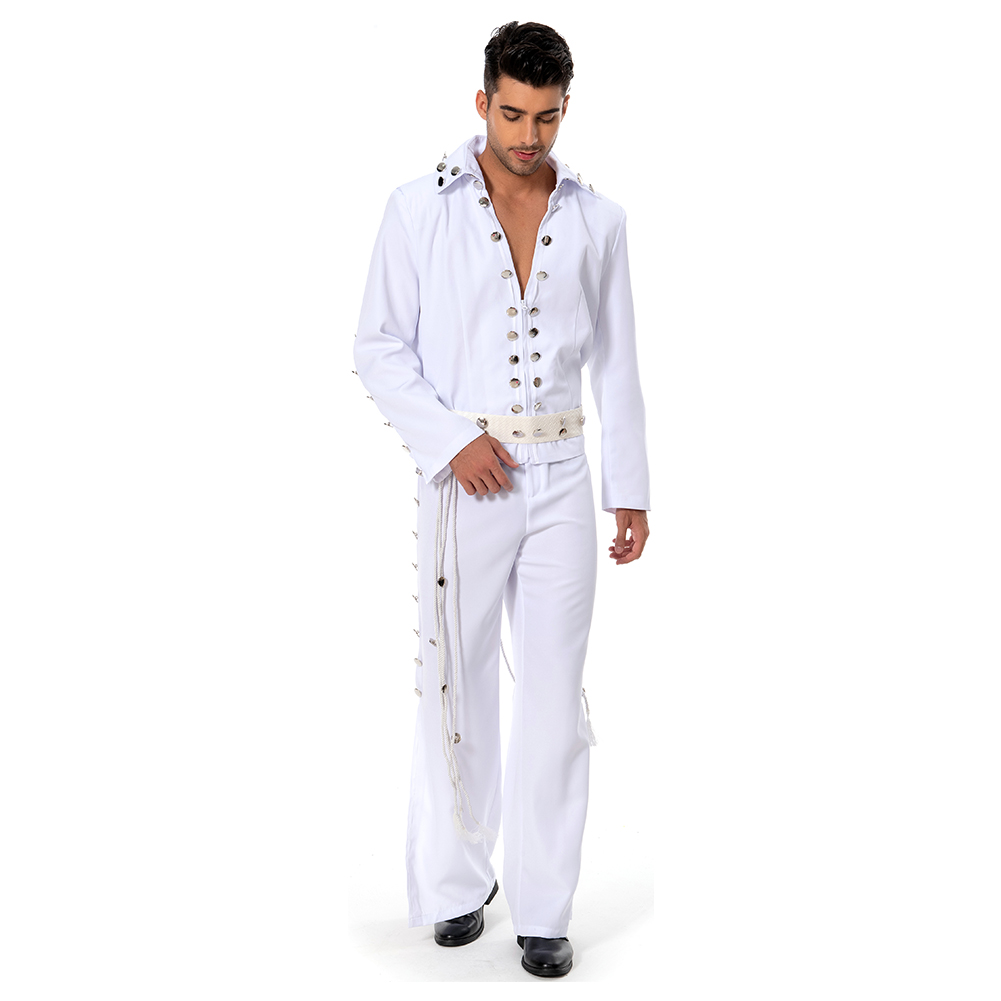 Elvis Aron Presley Cosplay Costume Festival Christmas Carnival Party Outfit