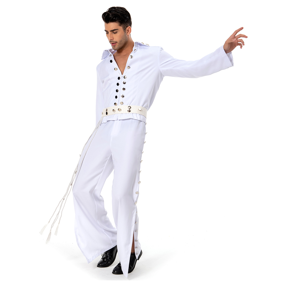 Elvis Aron Presley Cosplay Costume Festival Christmas Carnival Party Outfit