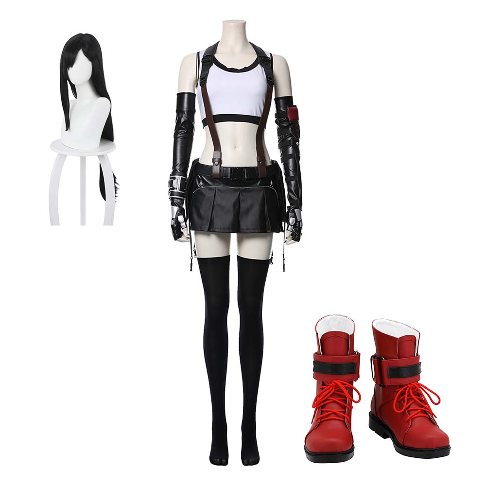 Final Fantasy VII Remake Tifa Lockhart Cosplay Costume Outfits Halloween Carnival Suit