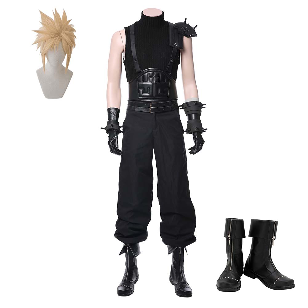 Game Final Fantasy VII Remake Version Cloud Strife Halloween Carnival Suit Cosplay Costume