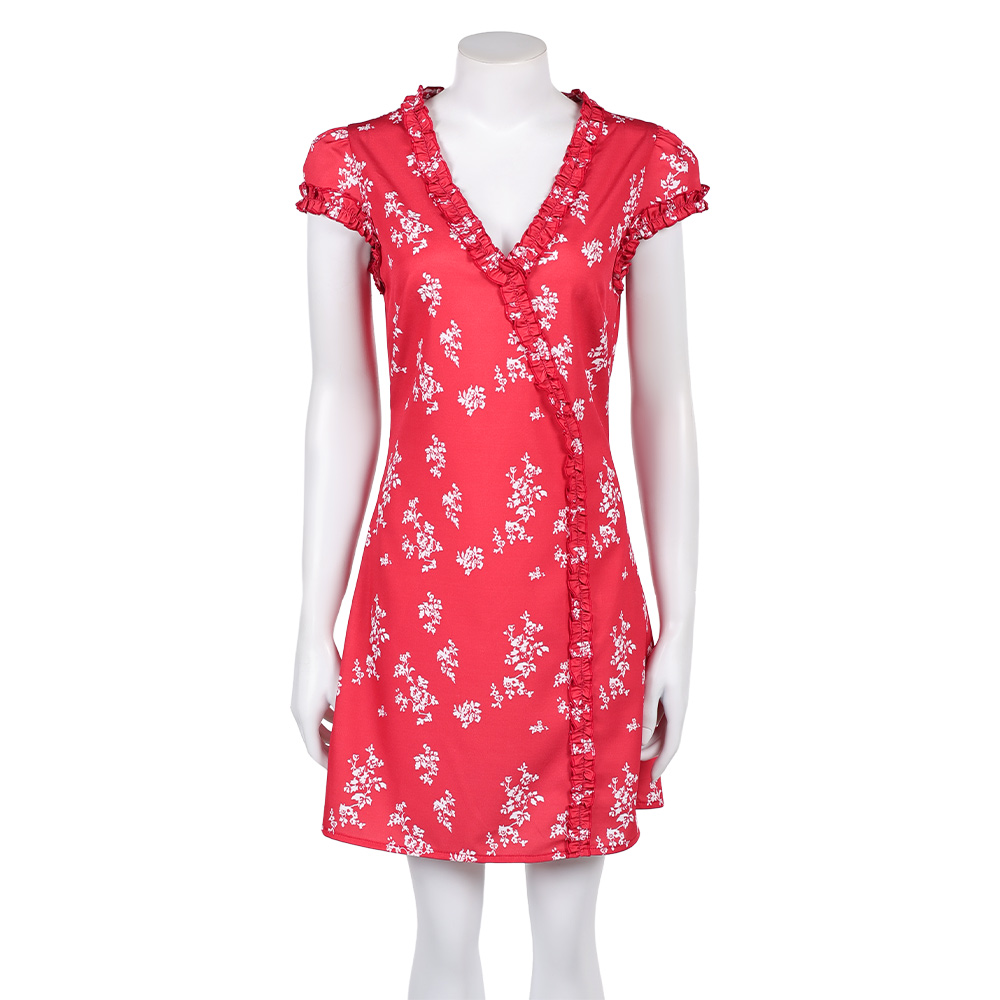 Fleabag Season 2 Fleabag Women Red Printed Dress Halloween Carnival Party Cosplay Costume
