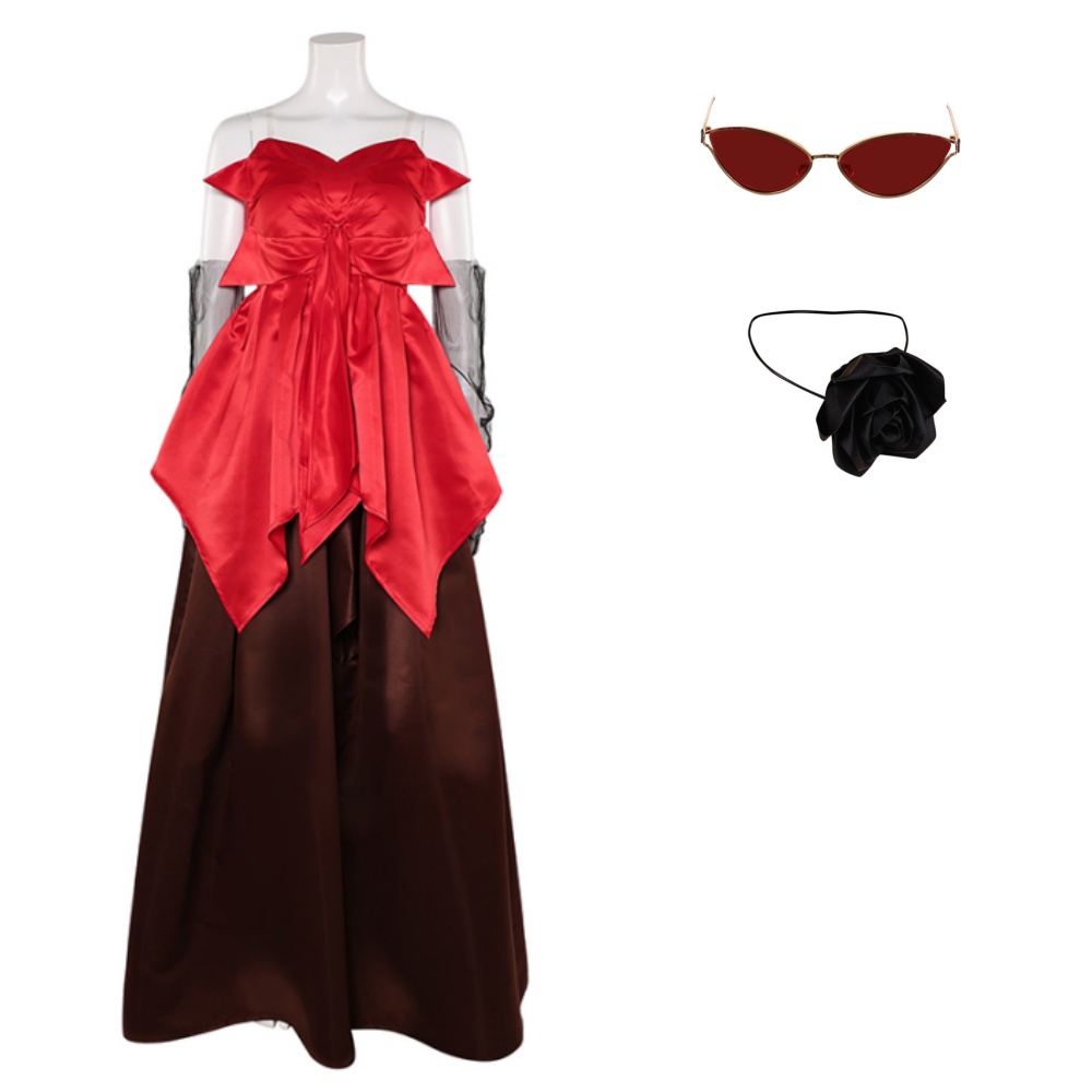 Freakier Friday Anna Coleman Red Gown Set Halloween Carnival Party Cosplay Costume