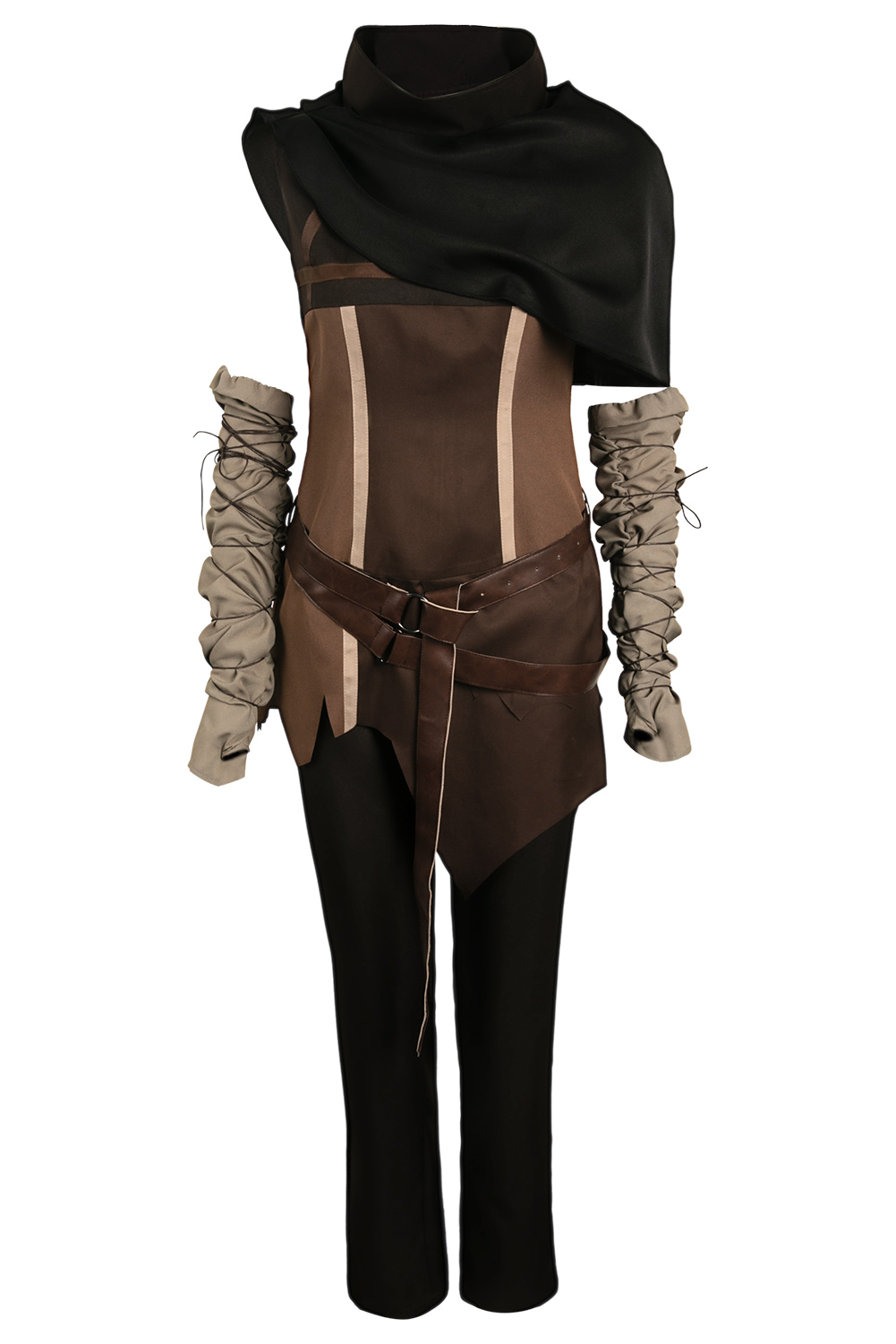 Game 2024 Senua's Saga: Hellblade II Senua Dark Brown Set With Cloak Outfits Halloween Carnival Suit Cosplay Costume