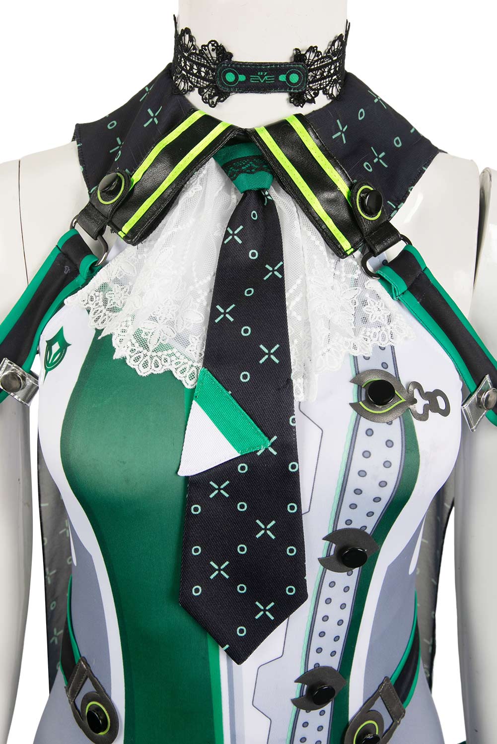 Game 2024 Stellar Blade Eve Green Printed Jumpsuit Outfits Halloween Carnival Suit Cosplay Costume