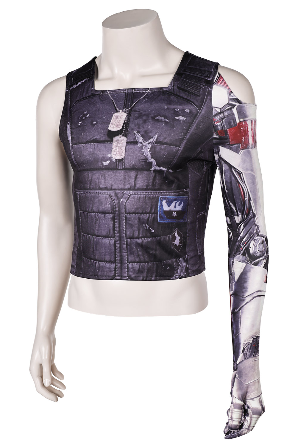 Game Cyberpunk 2077 Johnny Silverhand Printed Top Shirt Outfits Halloween Carnival Suit Cosplay Costume