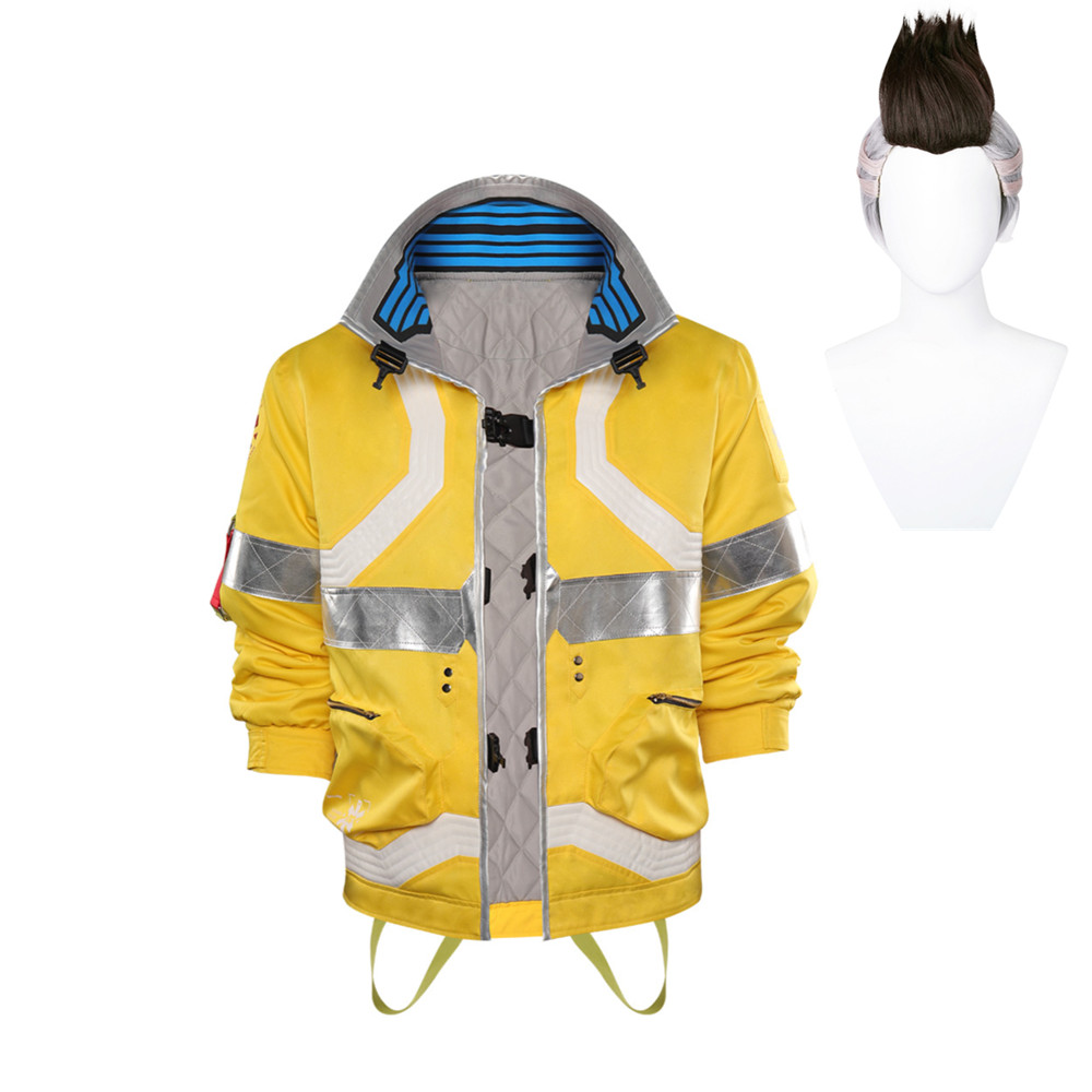 Game Cyberpunk David Martinez Yellow Coat Outfits Halloween Carnival Suit Cosplay Costume