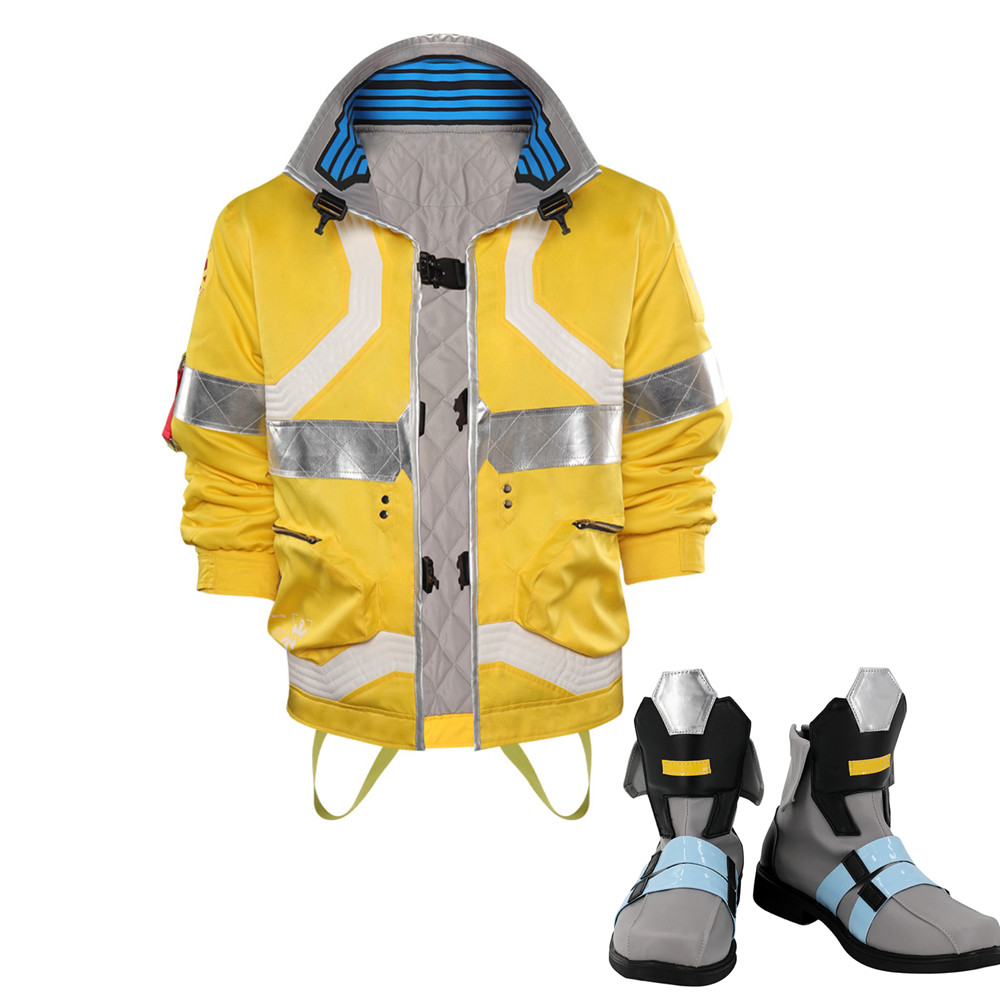 Game Cyberpunk David Martinez Yellow Coat Outfits Halloween Carnival Suit Cosplay Costume