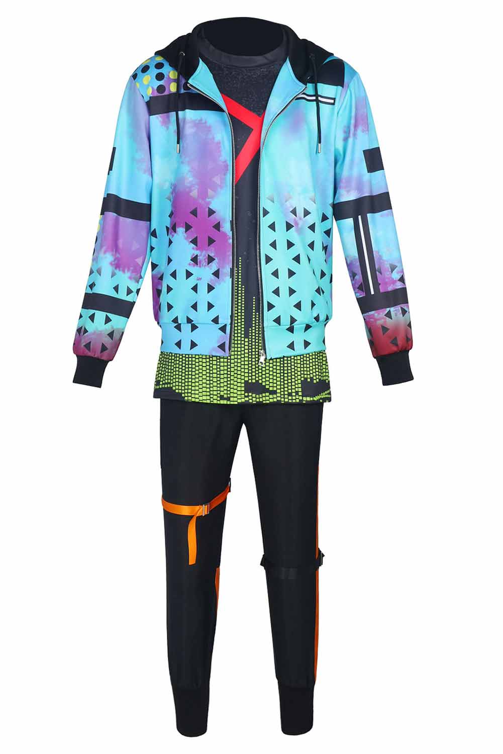 Game Dead by Daylight Jake Park Blue Top Pants Set Outfits Halloween Carnival Suit Cosplay Costume