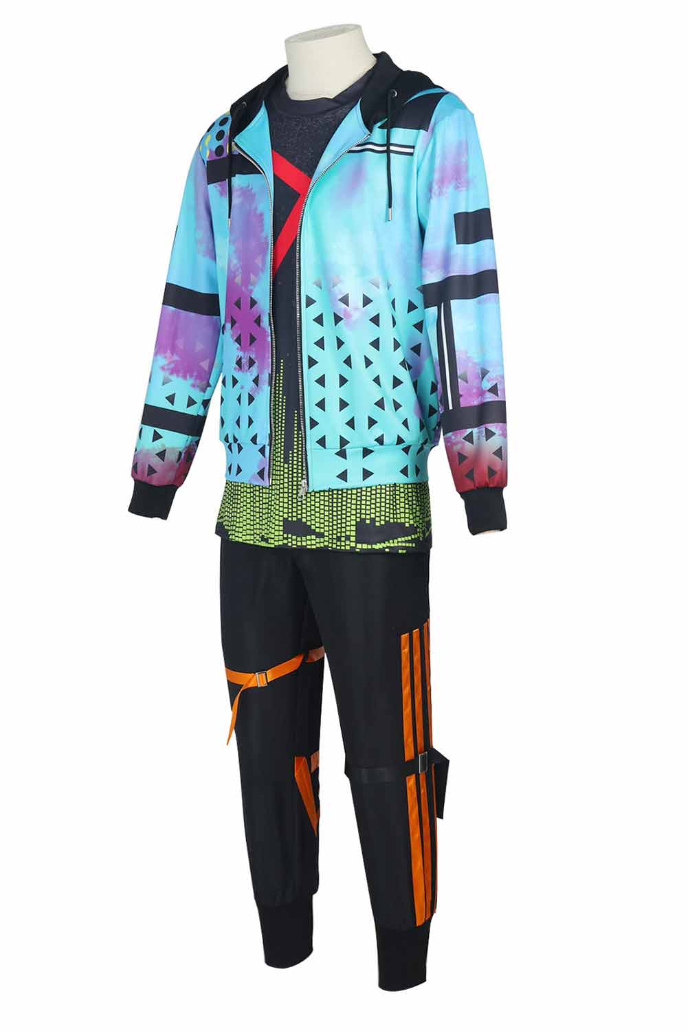 Game Dead by Daylight Jake Park Blue Top Pants Set Outfits Halloween Carnival Suit Cosplay Costume