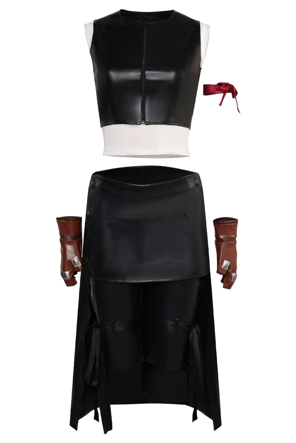 Game Final Fantasy VII: Advent Children Tifa Lockhart Black Outfits Halloween Carnival Suit Cosplay Costume