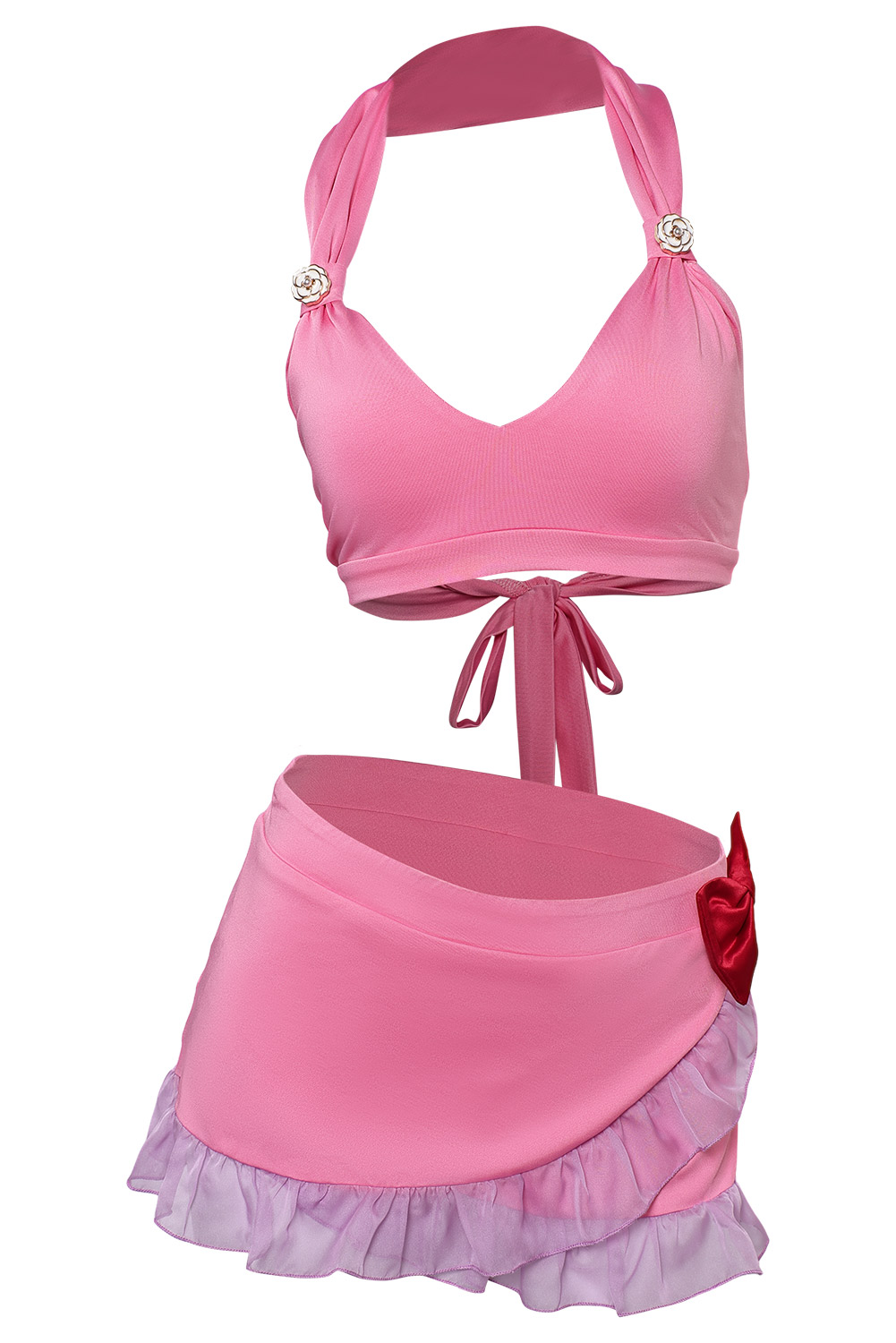 Game Final Fantasy VII Aerith 2 Pics Set Swimsuit Outfits Halloween Carnival Suit Cosplay Costume