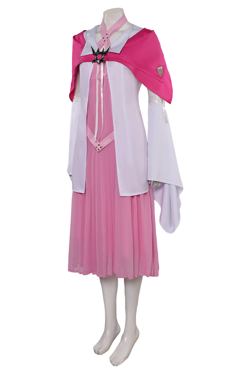 Game Final Fantasy VII Aerith Gainsborough Pink Dress With Shawl Outfits Halloween Carnival Suit Cosplay Costume