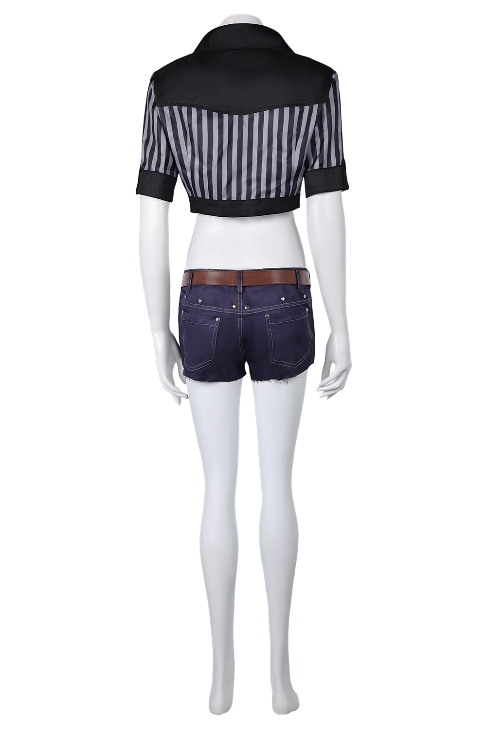 Game Final Fantasy VII Rebirth Tifa Lockhart Black Striped Sunscreen Swimsuit Outfits Halloween Carnival Suit Cosplay Costume