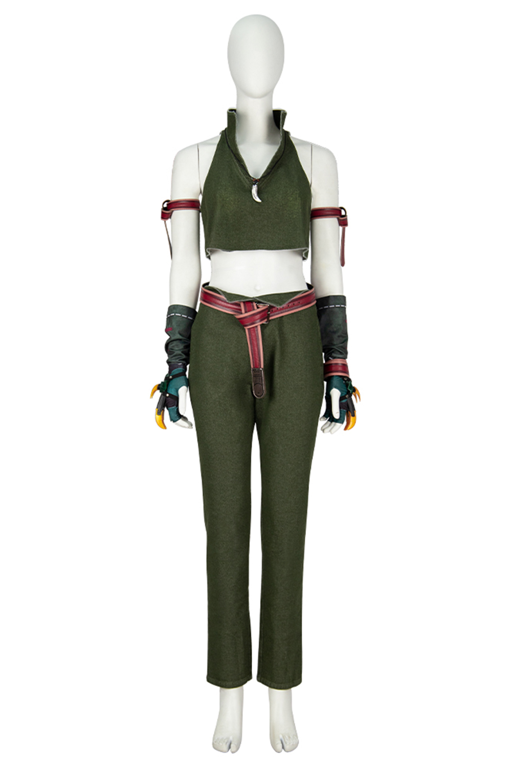 Game Final Fantasy VII Tifa Lockhart Green Cowboy Suit Full Set Outfits Halloween Carnival Suit Cosplay Costume