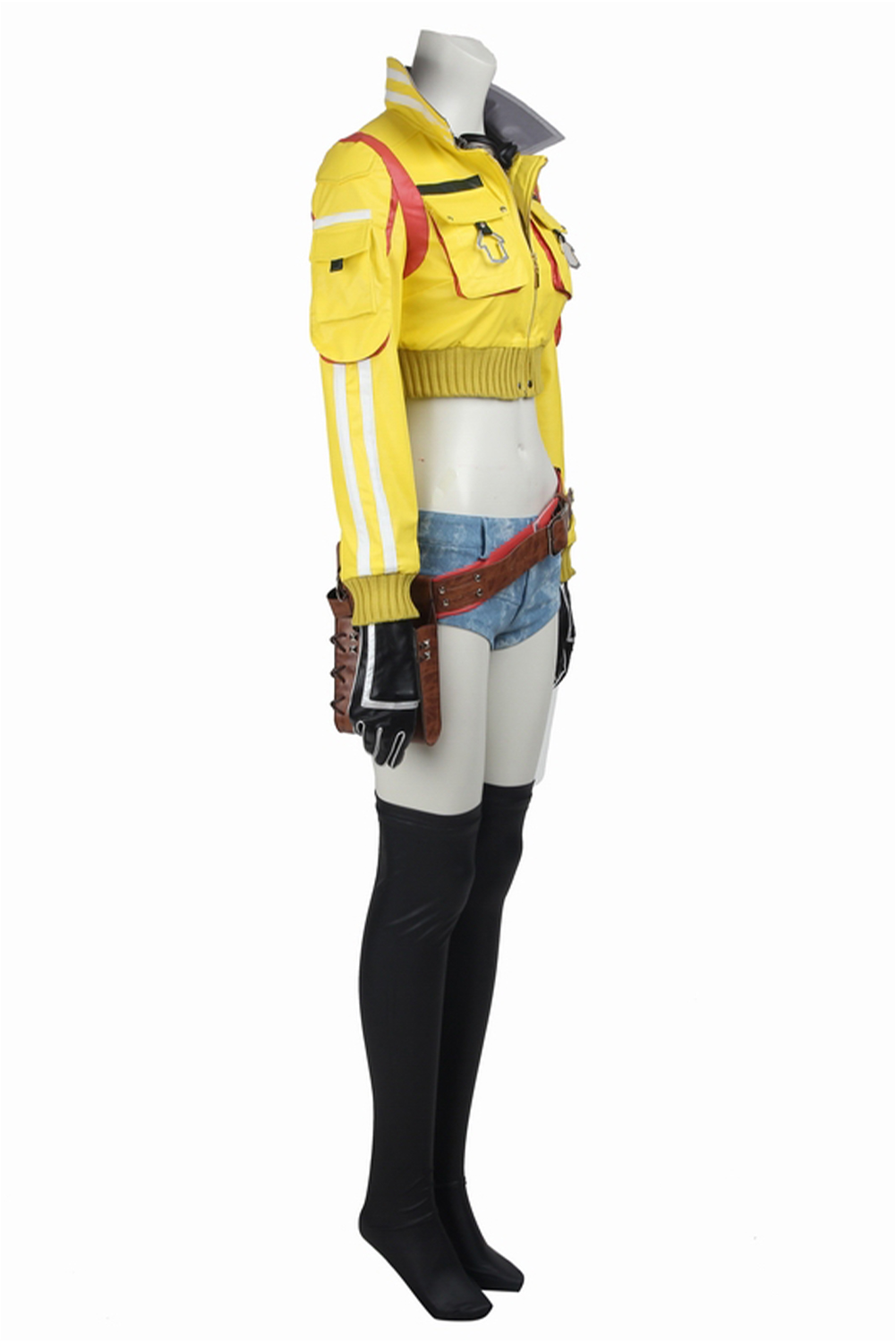 Game Final Fantasy XV Cindy Aurum Women Yellow Full Set Outfits Halloween Carnival Suit Cosplay Costume