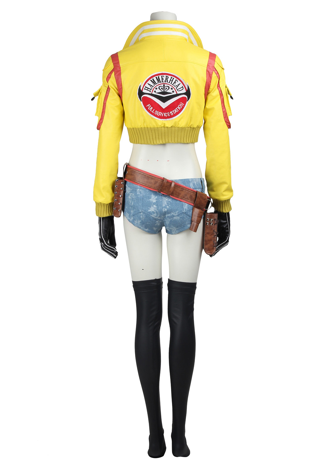 Game Final Fantasy XV Cindy Aurum Women Yellow Full Set Outfits Halloween Carnival Suit Cosplay Costume