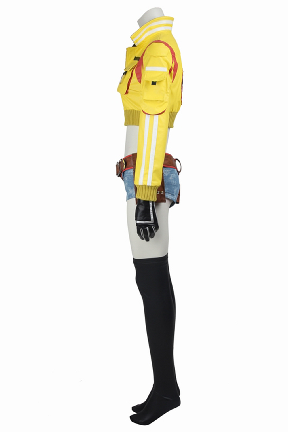 Game Final Fantasy XV Cindy Aurum Women Yellow Full Set Outfits Halloween Carnival Suit Cosplay Costume