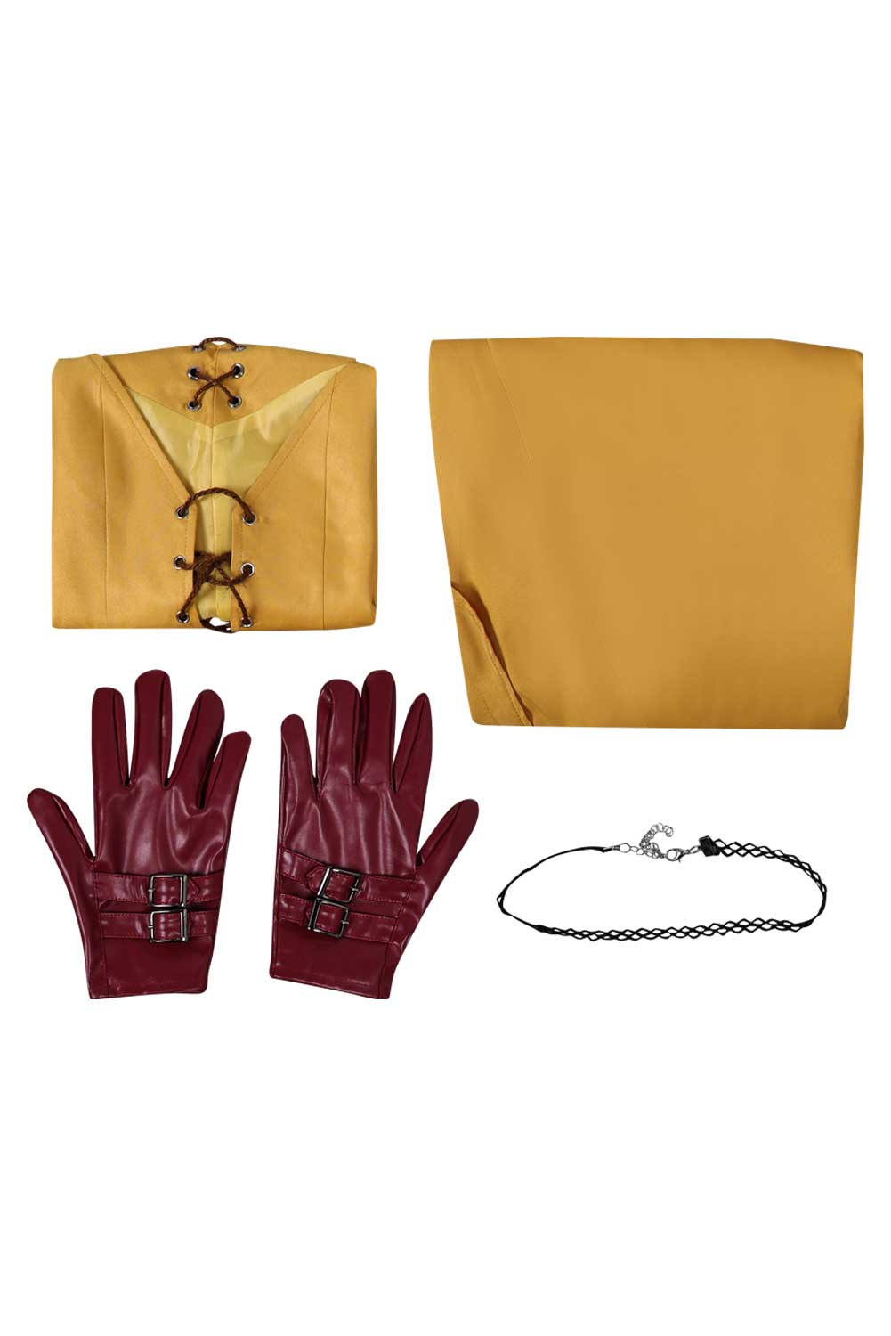 Game Final Fantasy XVI Aerith Gainsborough Yellow Dress Outfits Halloween Carnival Suit Cosplay Costume