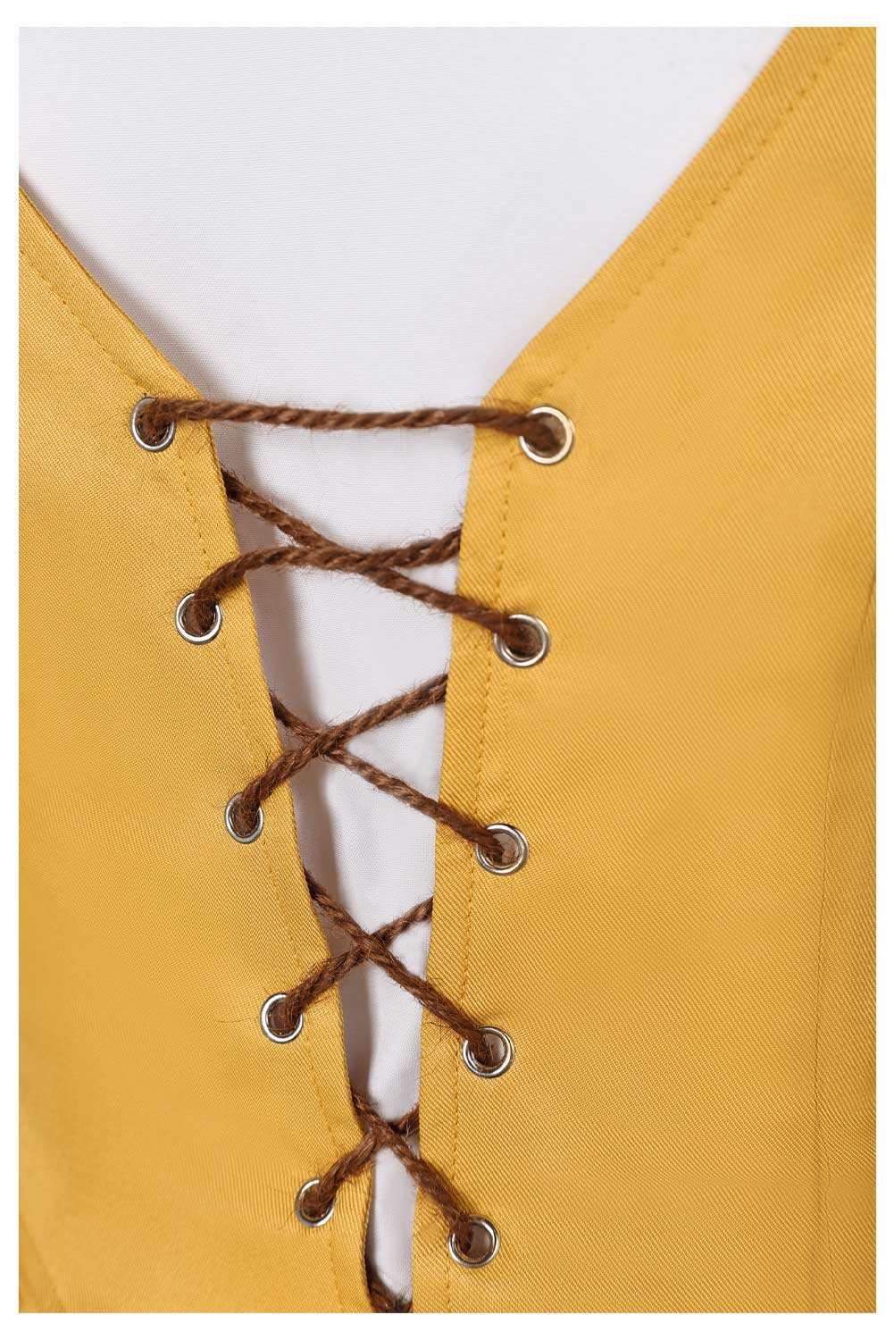 Game Final Fantasy XVI Aerith Gainsborough Yellow Dress Outfits Halloween Carnival Suit Cosplay Costume