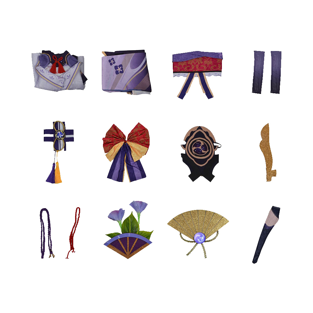 Game Genshin Impact Baal Raiden Shogun Cosplay Costume Skirt Dress Festival Carnival Christmas 