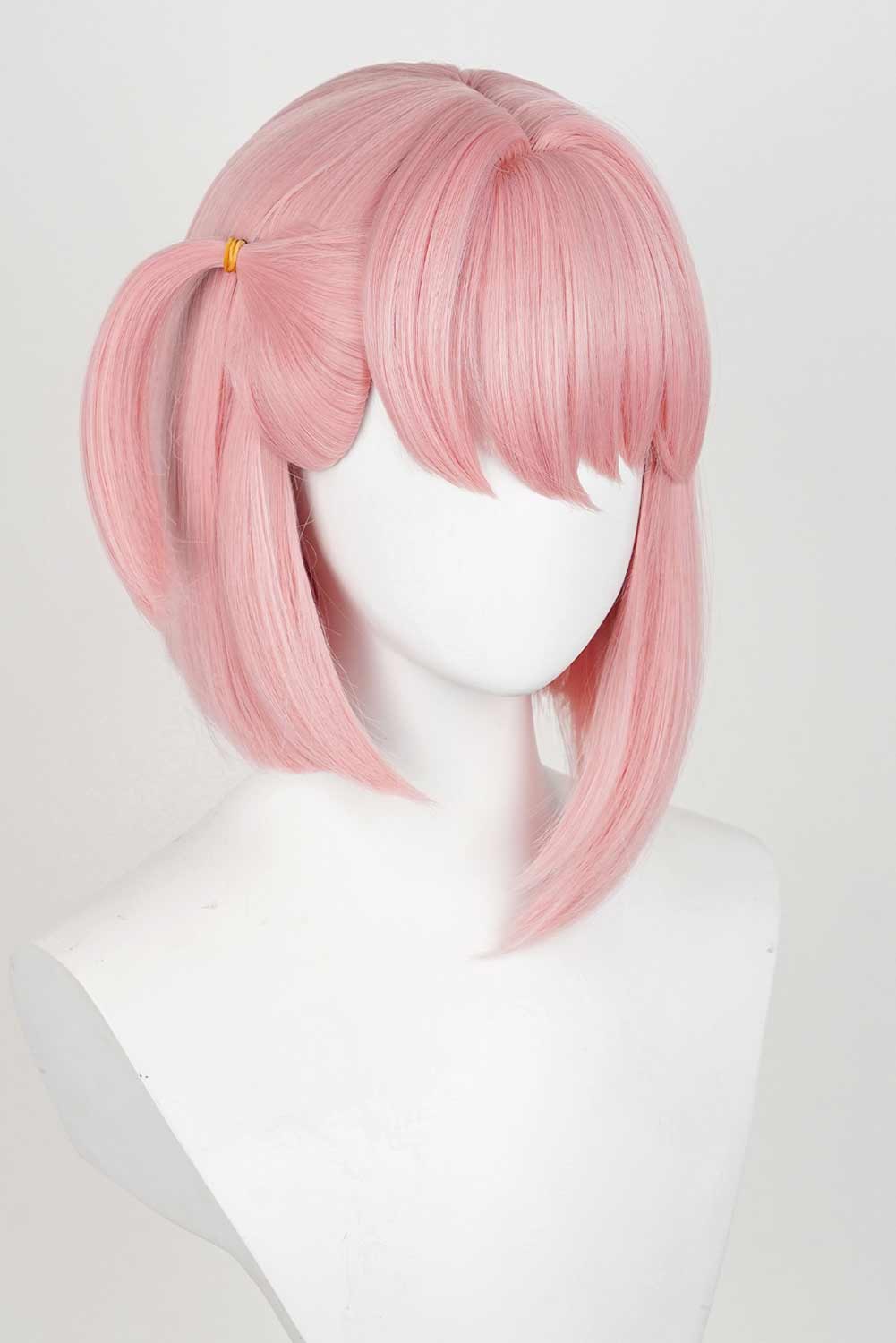Game Genshin Impact Charlotte Cosplay Wig Heat Resistant Synthetic Hair Halloween Costume Accessories