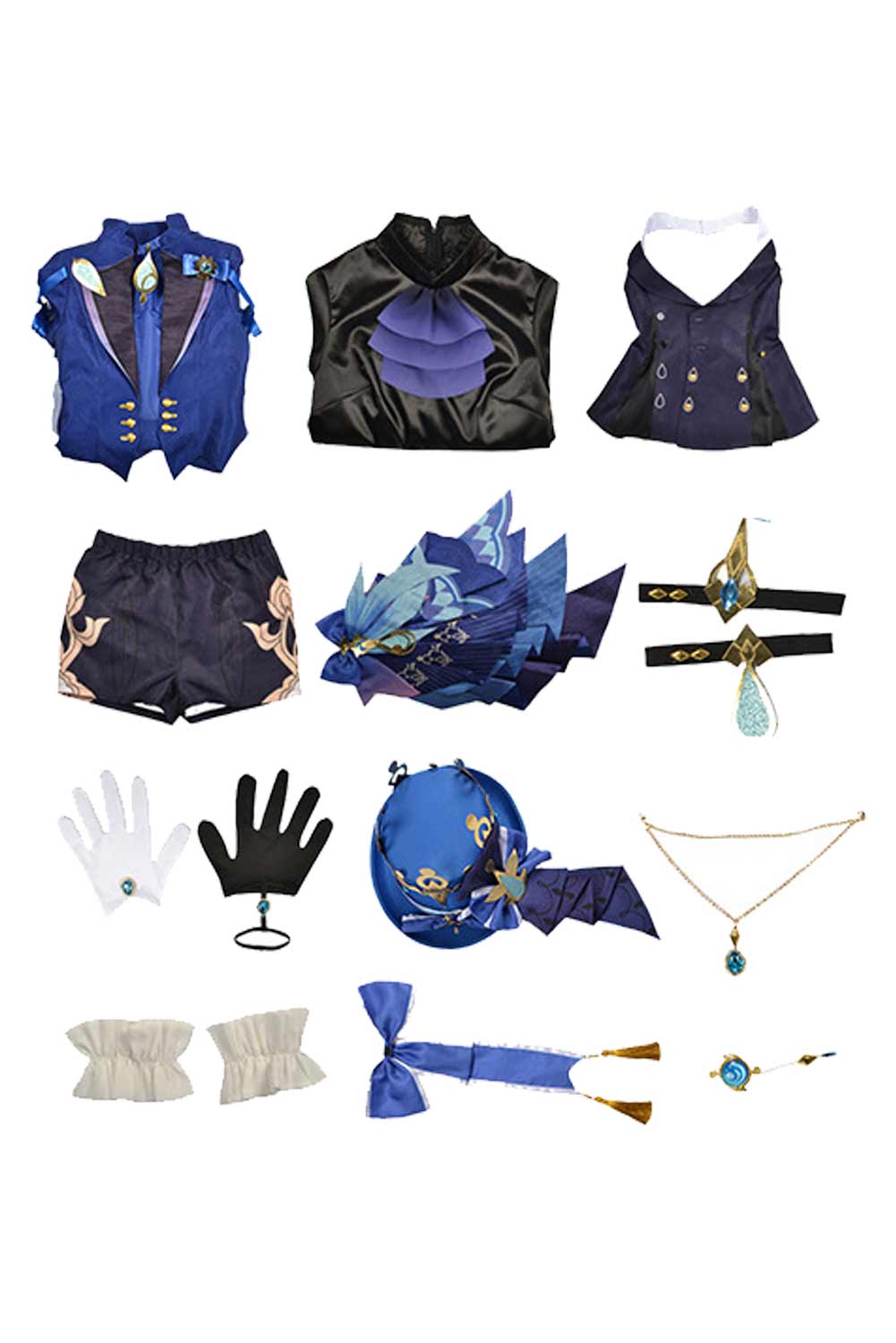 Game Genshin Impact Focalors Furina Black Version Outfits Halloween Carnival Suit Cosplay Costume