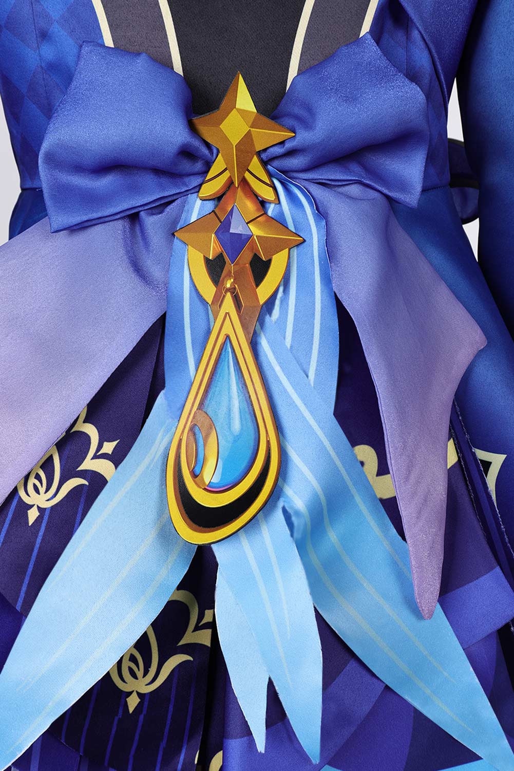 Game Genshin Impact Furina de Fontaine Blue Uniform Outfits Halloween Carnival Suit Cosplay Costume