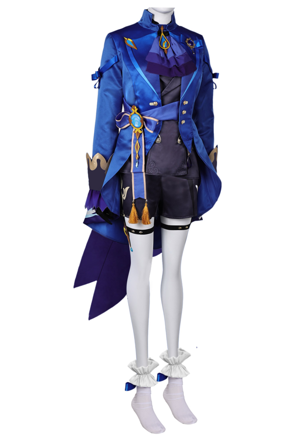 Game Genshin Impact Furina de Fontaine Blue Uniform Outfits Halloween Carnival Suit Cosplay Costume