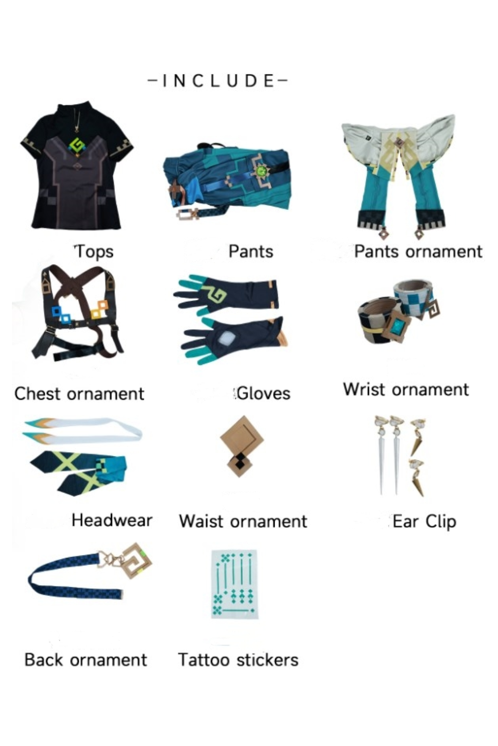 Game Genshin Impact Kinich Natlan Outfits Halloween Carnival Suit Cosplay Costume