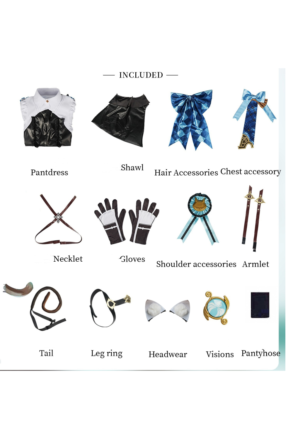 Game Genshin Impact Lynette Outfits Halloween Carnival Suit Cosplay Costume