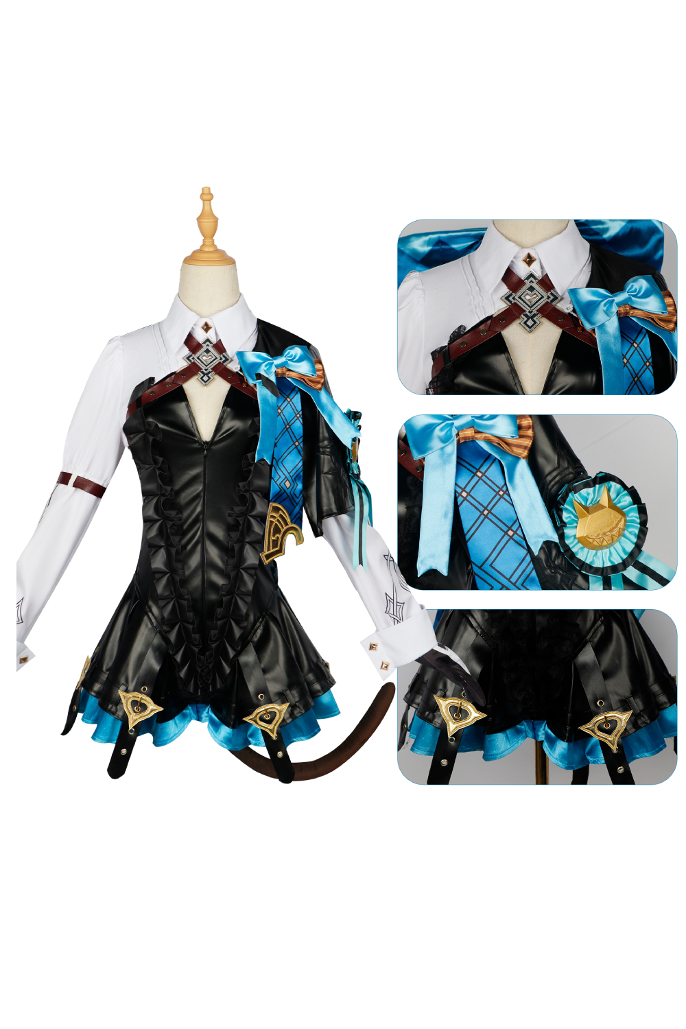 Game Genshin Impact Lynette Outfits Halloween Carnival Suit Cosplay Costume