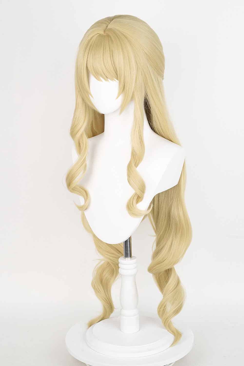 Game Genshin Impact Navia Cosplay Wig Heat Resistant Synthetic Hair Halloween Costume Accessories