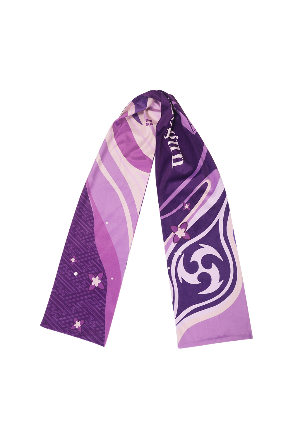 Game Genshin Impact Raiden Shogun Cosplay Winter Plush Scarf Halloween Costume Accessories Original Design