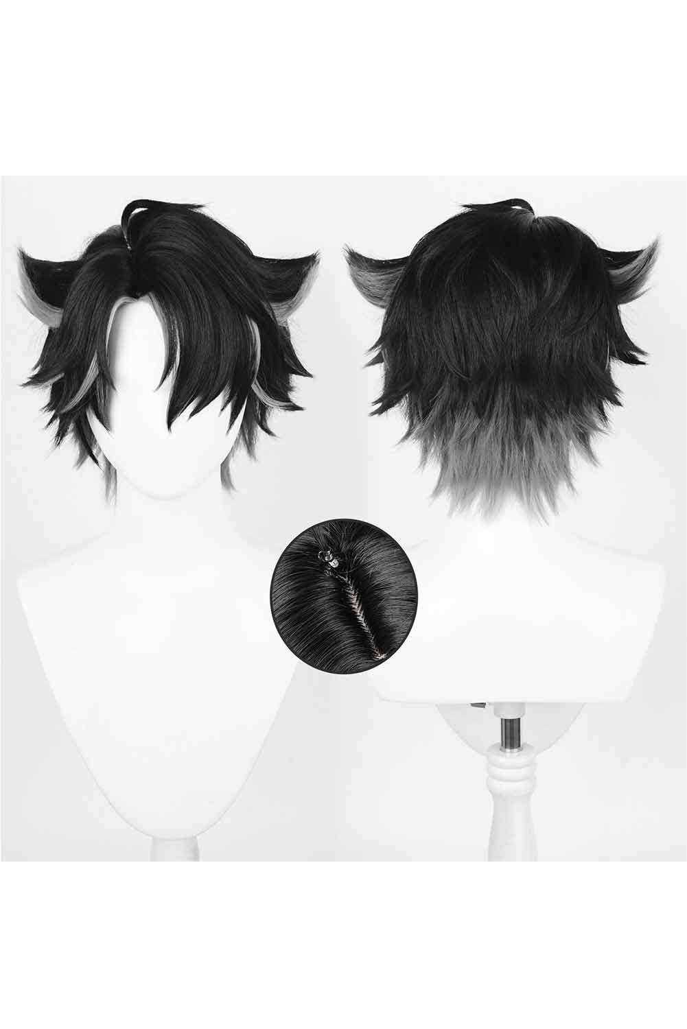 Game Genshin Impact Wriothesley Cosplay Wig Heat Resistant Synthetic Hair Halloween Costume Accessories