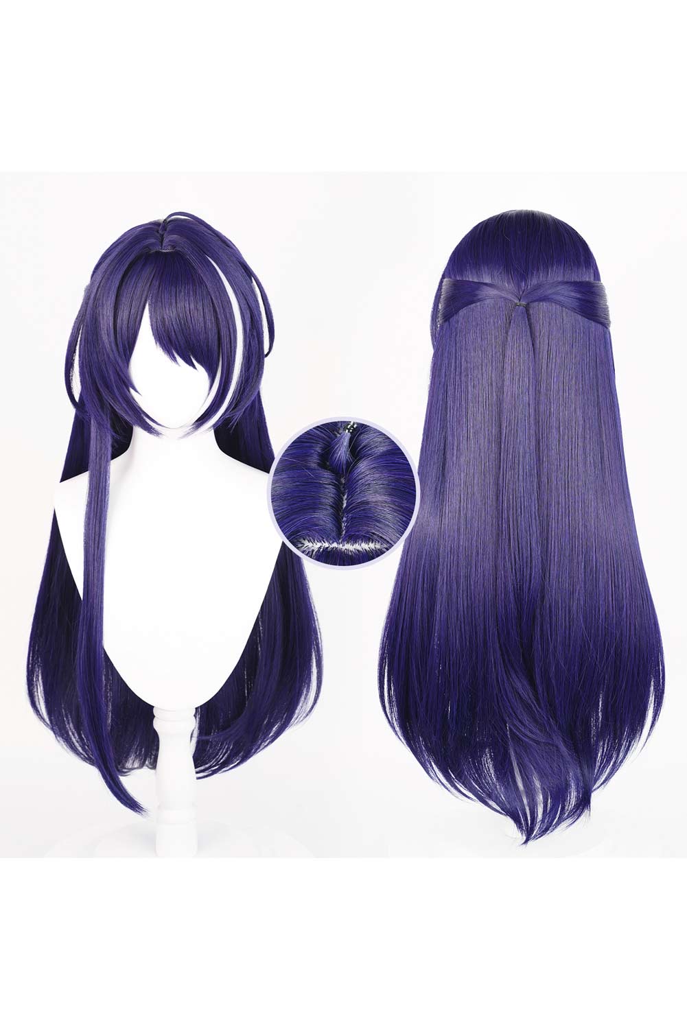 Game Honkai: Star Rail Acheron Cosplay Dark Blue Wig Heat Resistant Synthetic Hair Halloween Costume Accessories