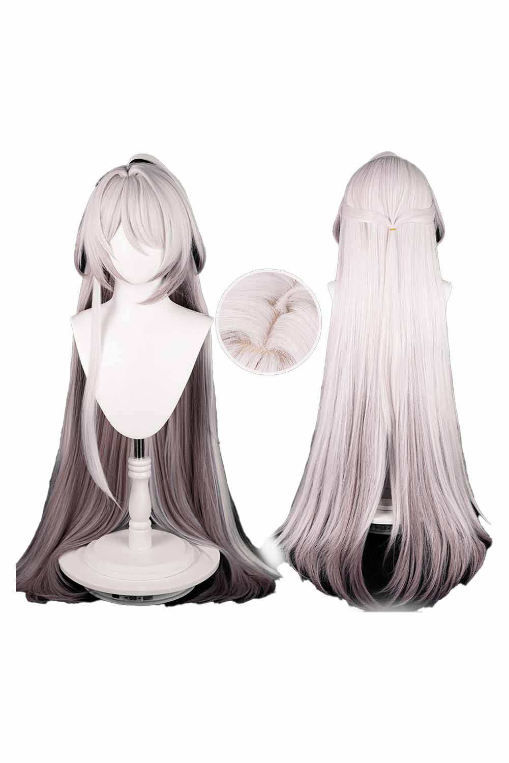 Game Honkai: Star Rail Acheron Cosplay Pink White Wig Heat Resistant Synthetic Hair Halloween Costume Accessories