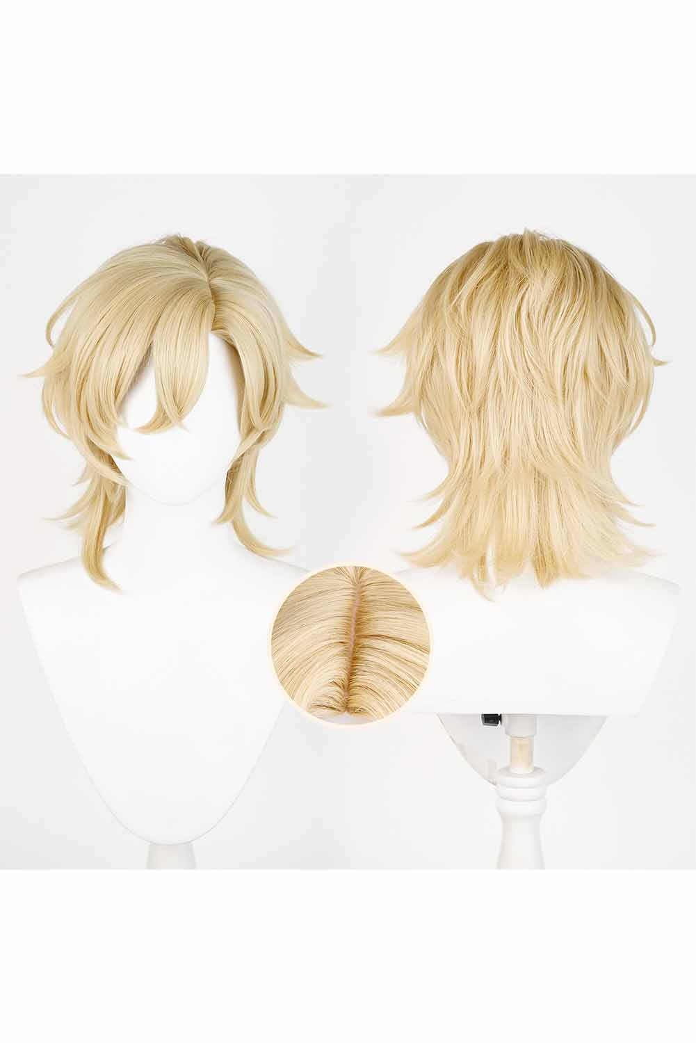 Game Honkai: Star Rail Aventurine Cosplay Wig Heat Resistant Synthetic Hair Halloween Costume Accessories