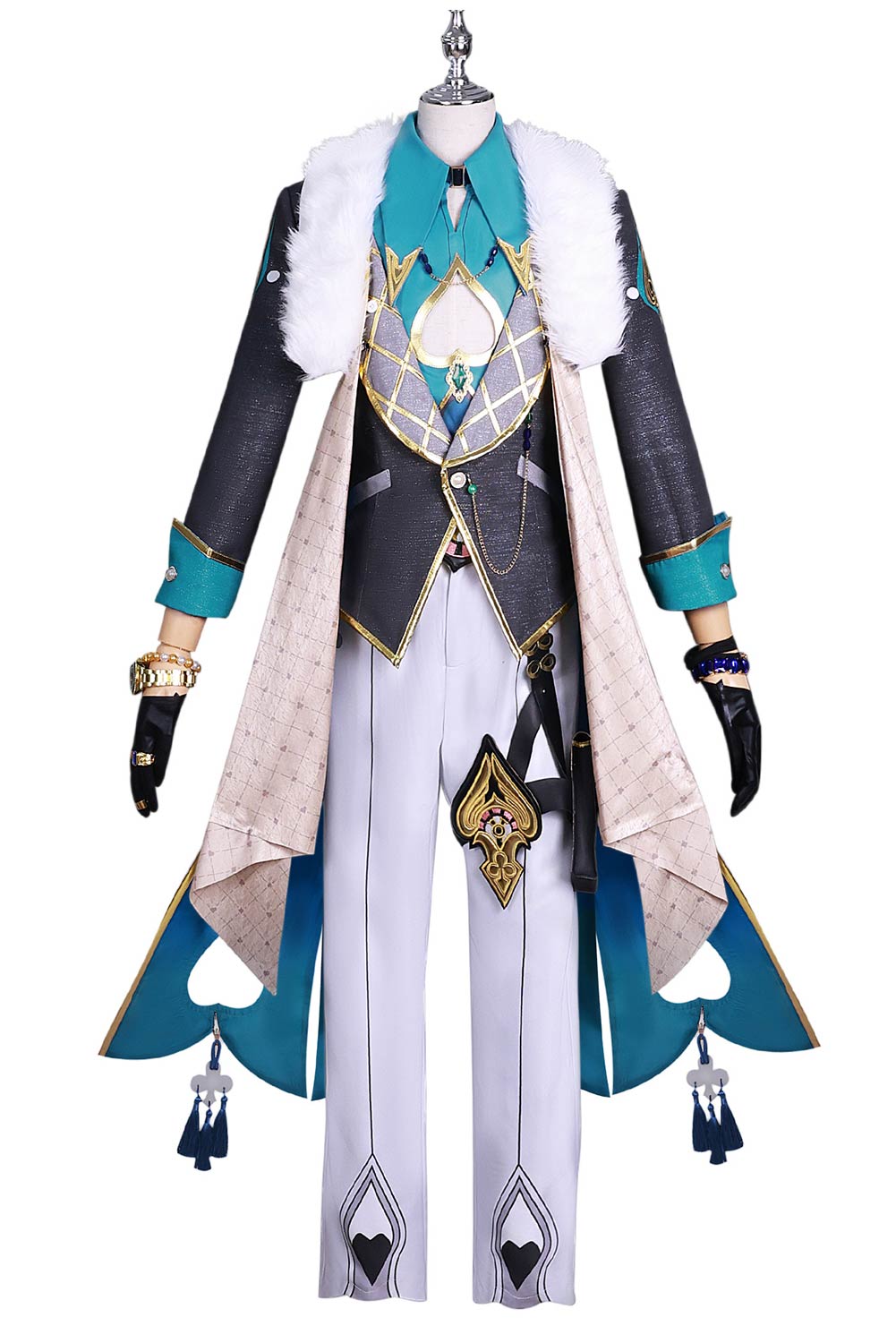 Game Honkai: Star Rail Aventurine Full Set Outfits Halloween Carnival Suit Cosplay Costume