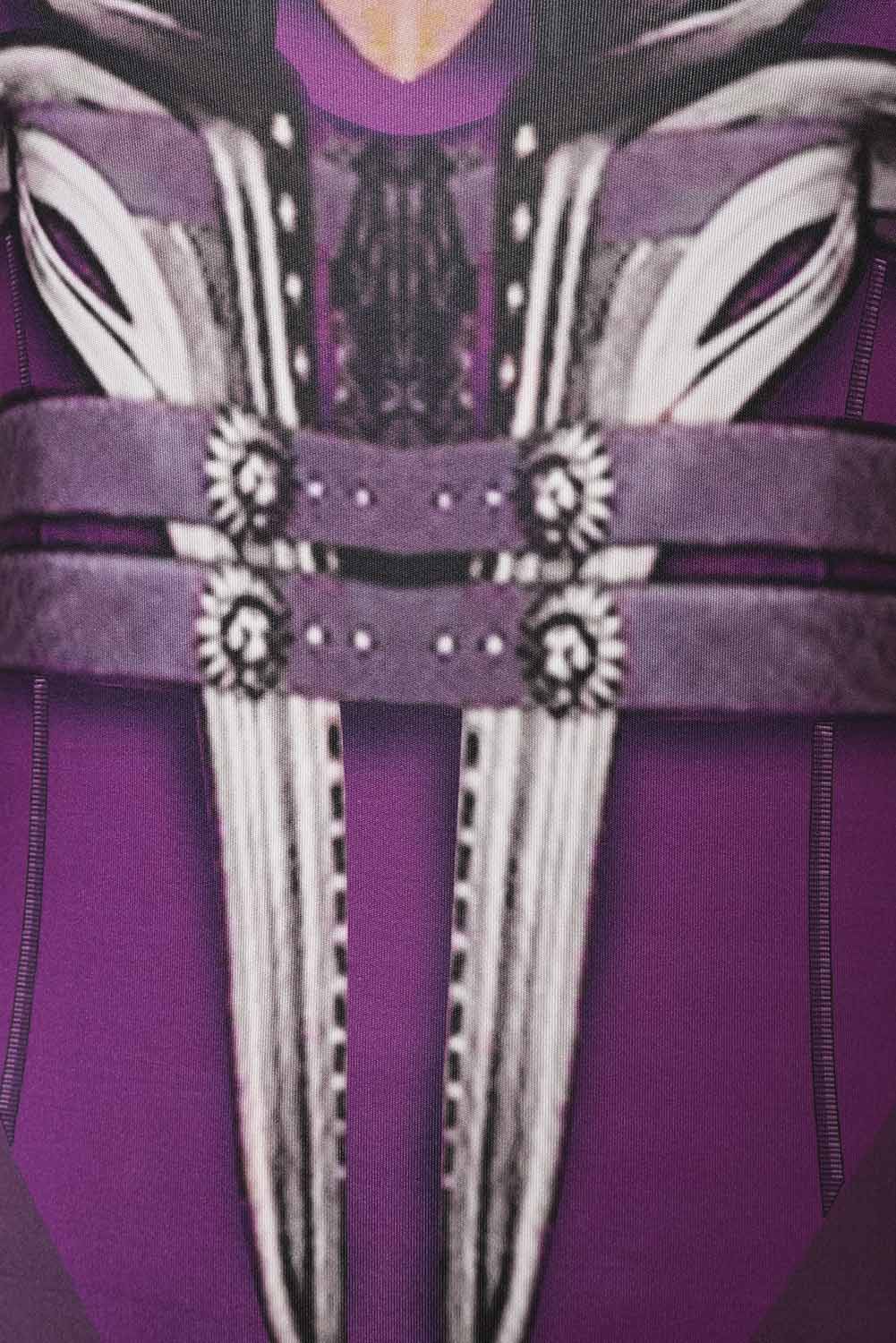 Game Mortal Kombat 1 Sinedl Women Printed Leather Jumpsuit Outfits Halloween Carnival Suit Cosplay Costume