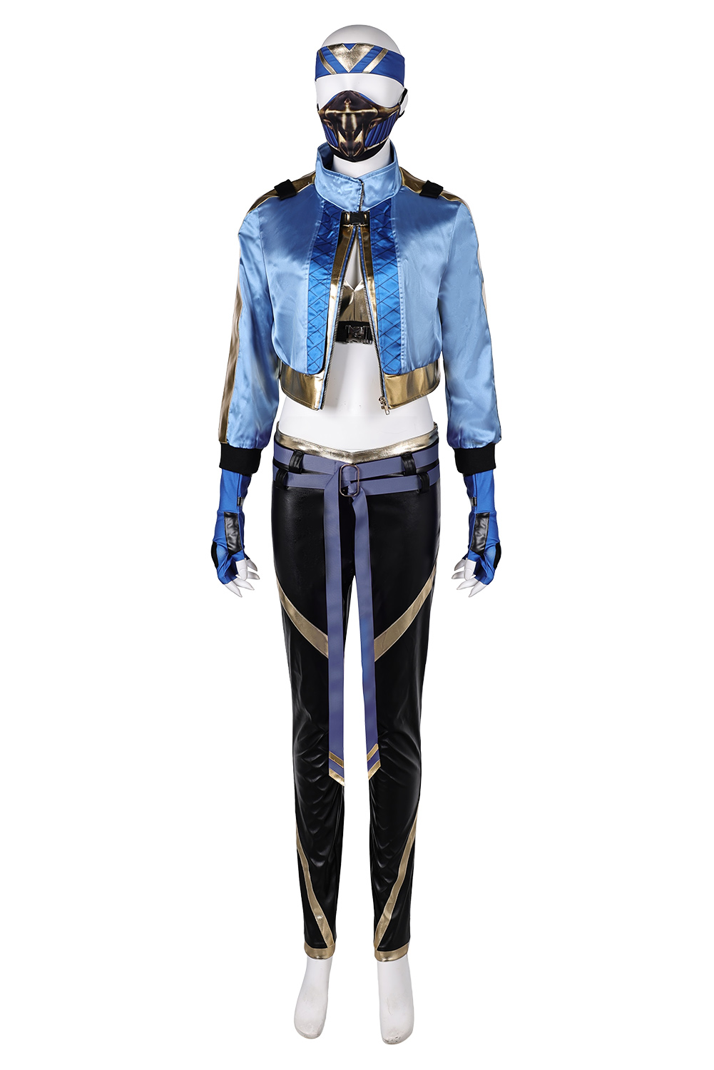 Game Mortal Kombat Kitana Blue Set Outfits Halloween Carnival Suit Cosplay Costume
